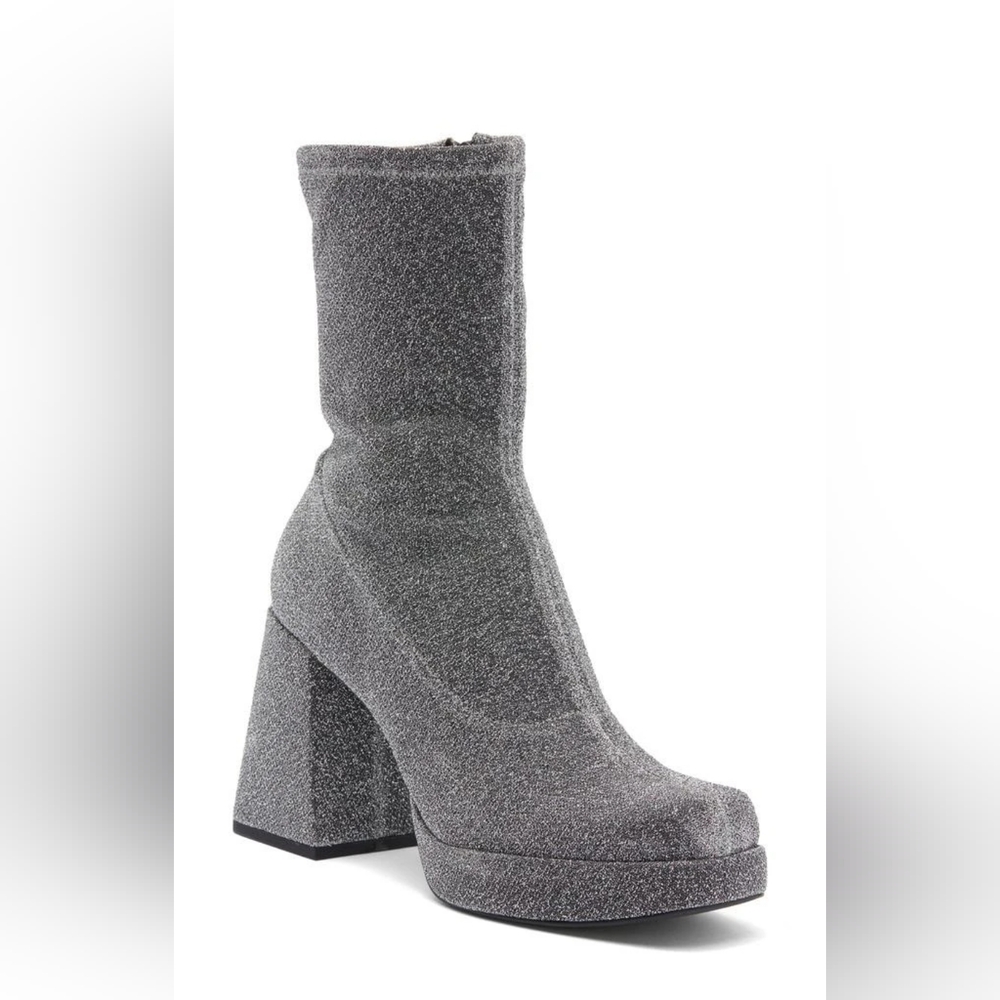 Abound Women’s Steffie Platform Bootie Silver Sz 8 New